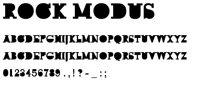 ROCK MODUS font